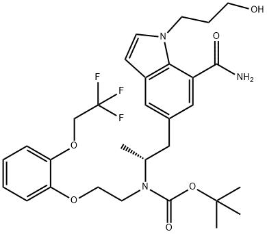 N-tert-Butyloxycarbonyl Dehydro Silodosin Struktur