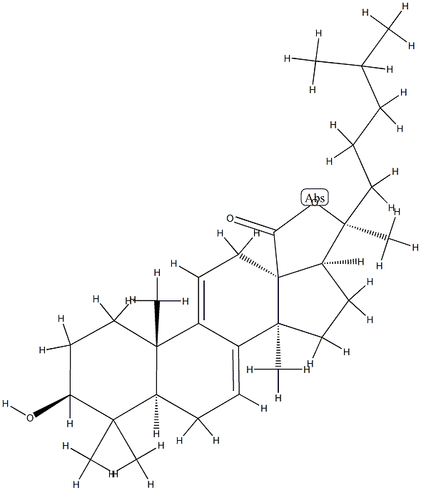 (20S)-3β,20-Dihydroxylanosta-7,9(11)-diene-18-oic acid γ-lactone Struktur