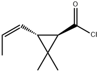 Cyclopropanecarbonyl chloride, 2,2-dimethyl-3-(1Z)-1-propenyl-, (1R,3R)- (9CI)|(1R,3R)-2,2-二甲基-3-(1Z)-1-丙烯-1-基-環(huán)丙基甲酰氯