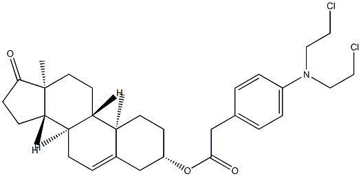 3β-[[[4-[Bis(2-chloroethyl)amino]phenyl]acetyl]oxy]androst-5-en-17-one Struktur