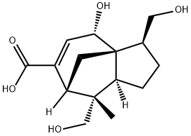 (3S)-2,3,4,7,8,8aβ-Hexahydro-4β-hydroxy-3,8β-bis(hydroxymethyl)-8-methyl-1H-3aα,7α-methanoazulene-6-carboxylic acid Struktur