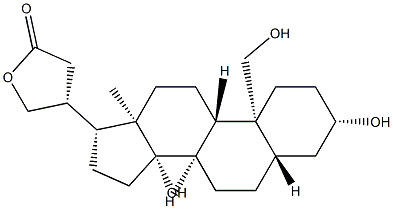 3β,14,19-Trihydroxy-5α-cardanolide Struktur