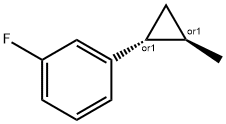 Benzene, 1-fluoro-3-[(1R,2R)-2-methylcyclopropyl]-, rel- (9CI) Struktur