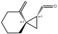 Spiro[2.5]octane-1-carboxaldehyde, 4-methylene-, (1R,3S)-rel- (9CI) Struktur