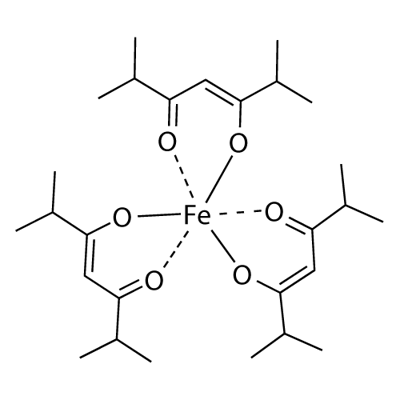 Tris(2,6-dimethyl-3,5-heptanedionato)iron(III) Struktur