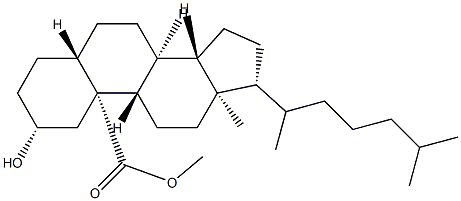 2β-Hydroxy-5α-cholestan-19-oic acid methyl ester Struktur