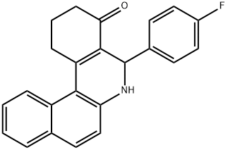 5-(4-fluorophenyl)-2,3,5,6-tetrahydrobenzo[a]phenanthridin-4(1H)-one Struktur