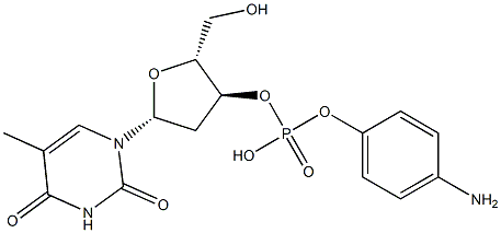 mono(4-aminophenyl)-3'-thymidylic acid ester Struktur