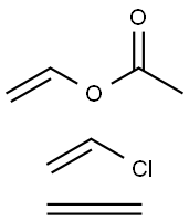 Acetic acid ethenyl ester, polymer with chloroethene and ethene Struktur