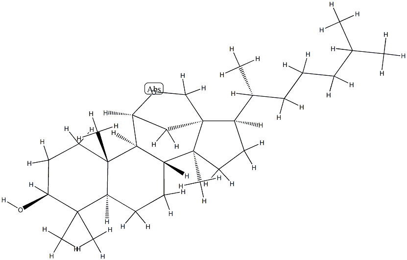 11β,18-Epoxylanostan-3β-ol Struktur