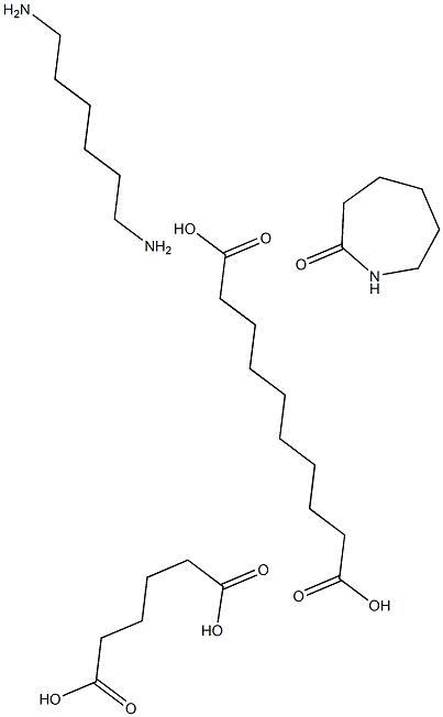 Decanedioic acid, polymer with hexahydro-2H-azepin-2-one, 1,6-hexanediamine and hexanedioic acid Struktur