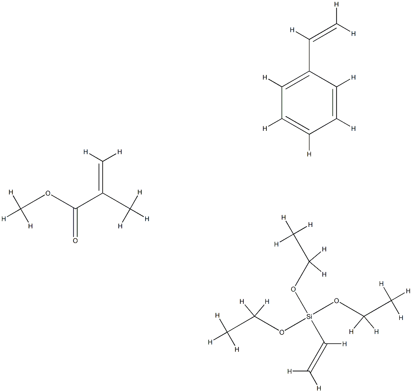 Ethenylbenzene, polymer with ethenyltriethoxysilane and methyl 2-methylpropenoate Struktur