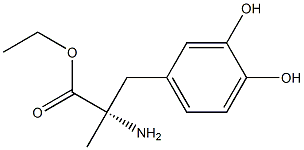 3,4-Dihydroxy-α-methyl-L-phenylalanine ethyl ester Struktur