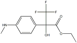 ethyl 3,3,3-trifluoro-2-hydroxy-2-[4-(methylamino)phenyl]propanoate Struktur