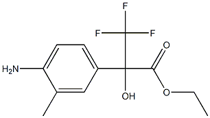 ethyl 2-(4-amino-3-methylphenyl)-3,3,3-trifluoro-2-hydroxypropanoate Struktur