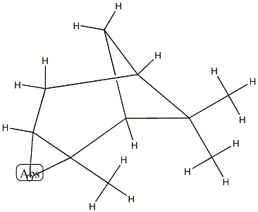 2,7,7-Trimethyl-3-oxatricyclo(4.1.1.0(sup 2,4))octane Struktur