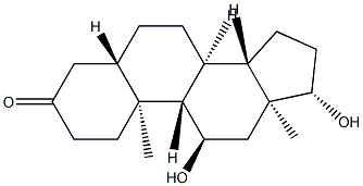 11α,17β-Dihydroxy-5α-androstan-3-one Struktur