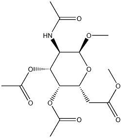 1-O-Methyl-N,3-O,4-O,6-O-tetraacetyl-α-D-glucosamine Struktur