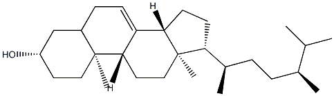 (24S)-24-Methylcholest-7-en-3β-ol Struktur