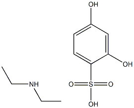 2,4-dihydroxybenzenesulphonic acid, compound with diethylamine (1:1)  Struktur