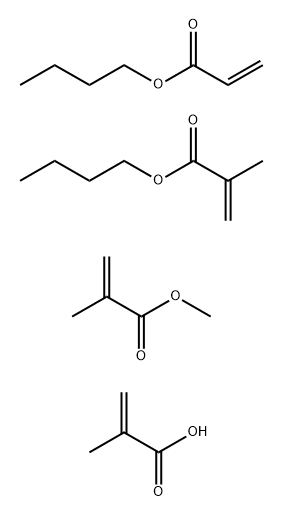 2-Propenoic acid, 2-methyl-, polymer with butyl 2-methyl-2-propenoate, butyl 2-propenoate and methyl 2-methyl-2-propenoate Struktur