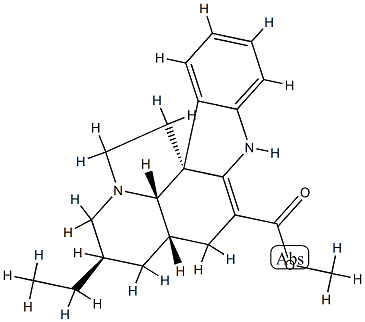 (5α,12R,19α)-2,3-Didehydro-7α-ethyl-20,21-dinoraspidospermidine-3-carboxylic acid methyl ester Struktur