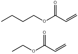 2-Propenoic acid, butyl ester, polymer with ethyl 2-propenoate Struktur