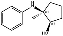 Cyclopentanol, 2-methyl-2-(phenylamino)-, (1R,2S)-rel- (9CI) Struktur