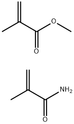 2-Propenoic acid, 2-methyl-, methyl ester, polymer with 2-methyl-2-propenamide Struktur