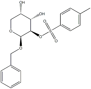 Benzyl β-L-arabinopyranoside 2-(p-toluenesulfonate) Struktur