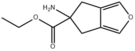 4H-Cyclopenta[c]furan-5-carboxylicacid,5-amino-5,6-dihydro-,ethylester Struktur