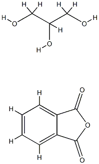 1,3-Isobenzofurandione, polymer with 1,2,3-propanetriol Struktur