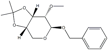 Benzyl 3-O,4-O-isopropylidene-2-O-methyl-β-L-ribopyranoside Struktur