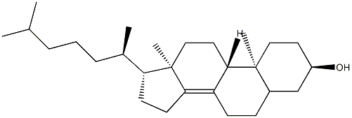 5ξ-Cholest-8(14)-en-3α-ol Struktur