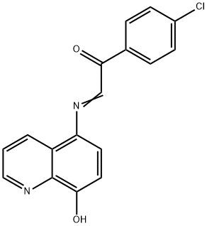 4'-Chloro-α-[(8-hydroxy-5-quinolyl)imino]acetophenone Struktur