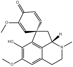 [1S,(-)]-2',3',8',8'aβ-Tetrahydro-6'-hydroxy-3,5'-dimethoxy-1'-methylspiro[2,5-cyclohexadiene-1,7'(1'H)-cyclopenta[ij]isoquinoline]-4-one Struktur