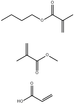 2-Propenoic acid, 2-methyl-, butyl ester, polymer with methyl 2-methyl-2-propenoate and 2-propenoic acid Struktur