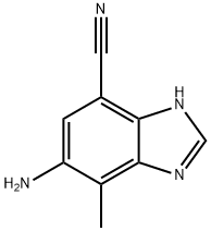 1H-Benzimidazole-4-carbonitrile,6-amino-7-methyl-(9CI) Struktur