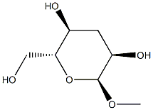 Methyl 3-deoxy-α-D-glucopyranoside Struktur