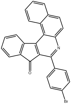 8-(4-bromophenyl)-9H-benzo[f]indeno[2,1-c]quinolin-9-one Struktur