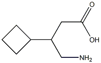 Cyclobutanepropanoic  acid,  -bta--(aminomethyl)- Struktur