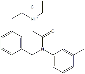 Acetamide,2-(diethylamino)-N-(3-methylphenyl)-N-(phenylmethyl)-, hydrochloride (1:1) Struktur