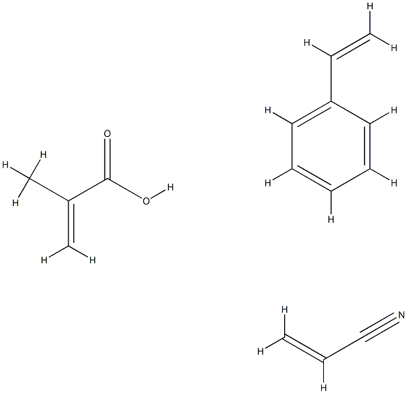 2-methyl-2-propenoic aci polymer with ethenylbenzene and 2-propenenitrile Struktur