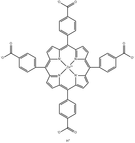 zinc(II) tetrakis(4-carboxyphenyl)porphine Struktur