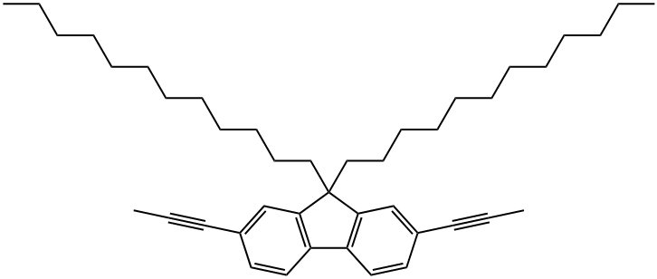 9 9-DIDODECYL-2 7-DI-1-PROPYNYL-9H-FLUO& Struktur