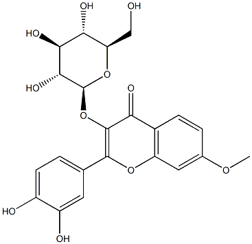 Rhamnetin 3-glucoside Struktur