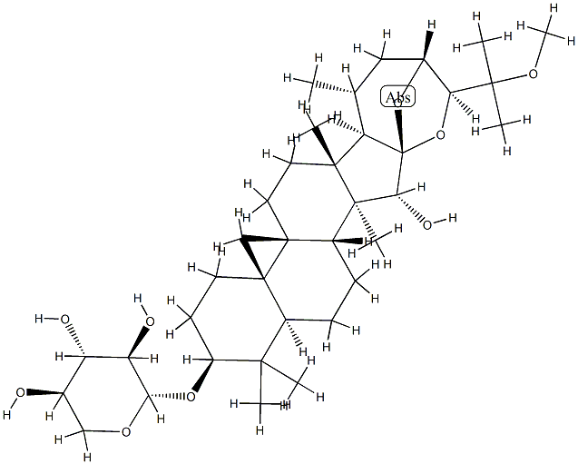 25-O-methylcimigenol-3-O-beta-D-xylopyranoside Struktur