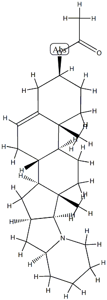 1',5',6',7',8',8'aα,16α,17α-Octahydroandrost-16-eno[16,17-b]indolizin-5-ene-3β-ol=acetate Struktur