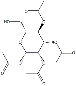 β-D-Mannopyranose 1,2,3,4-tetraacetate Struktur