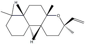 (3R,6aα,10bα)-Dodecahydro-3,4aα,7,7,10aβ-pentamethyl-3α-vinyl-1H-naphtho[2,1-b]pyran Struktur